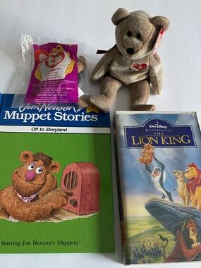 90s Nostalgia Time Capsule Bundle | Lion King VHS Ty Beanie Baby Muppets